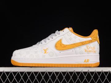 LV x Nike Air Force 1 07 Low Yellow White Sliver DR9868 700