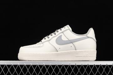 Nike Air Force 1 Low White Metallic Sliver Shoes BQ8228 366