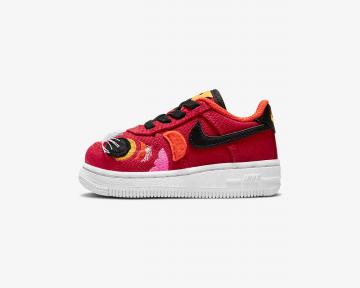 Nike Air Force 1 LV8 1 GS AF1 NBA Red Satin White 4Y Women 5.5