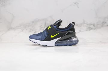 Nike Kids Air Max 270 Extreme Casual Shoes Navy Black Fluorescent Green CI1107 006