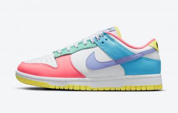 Nike SB Dunk Low SE Easter Candy White Green Glow Sunset Pulse DD1872 100