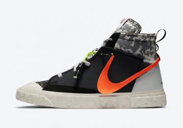 READYMADE X Nike SB Blazer Mid Black Vast Grey Volt Total Orange CZ3589 001