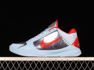 Nike Zoom Kobe 5 Blue Red Metallic Sliver CD4991 109