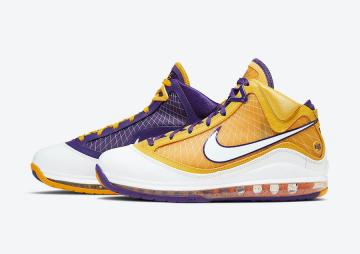 Nike LeBron Soldier LA Lakers Purple Gold Mens Basketball Shoes Size 7.5