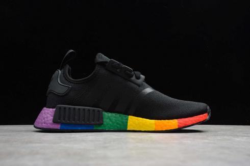Adidas NMD R1 Core Black Cloud White Multi-Color Running Shoes B8305