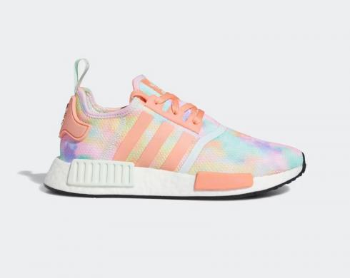 Adidas NMD R1 Tie Dye Fornitore Colore Chalk Coral Dash Verde FY1271