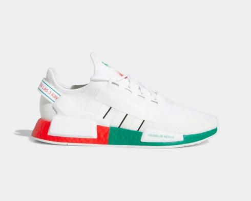 Adidas NMD R1 V2 Boost Cloud White Core Black Bold Green cipőket FY1160