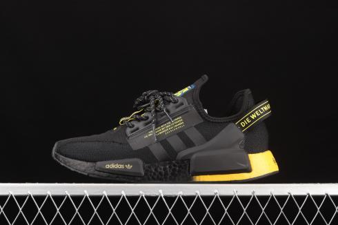 Adidas NMD R1 V2 Core Negro Amarillo Gradiente Zapatos GY5354