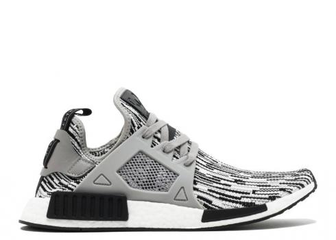 Adidas Nmd xr1 Primeknit Oreo Solid Core Белый Черный Серый BY1910