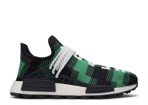 阿迪達斯 Pharrell X Billionaire Boys Club Nmd Human Race Trail 綠格紋 C 白色 C 黑色 EF7388