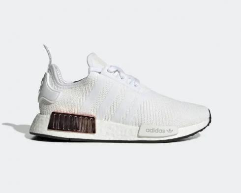 Adidas Donna NMD R1 Metallic Plugs Cloud Bianche Nere EE5173