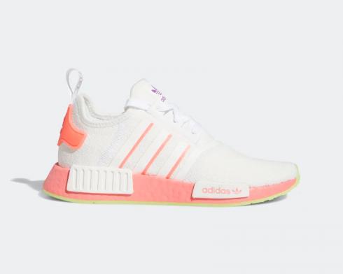 Womens Adidas NMD R1 White Signal Pink Red FY9388