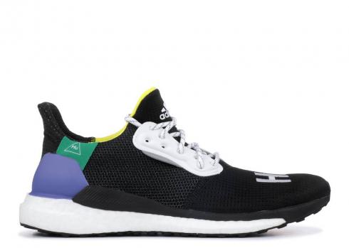 Adidas Pharrell X Solar Hu Glide Black Core Bold Green Footwear White BB8041