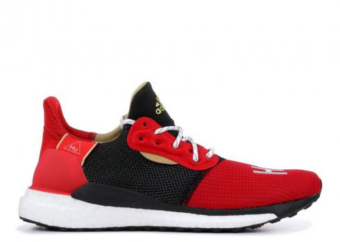 Adidas Pharrell X Solar Hu Glide St Chinese New Year Scarlet White Black Обувь Core EE8701