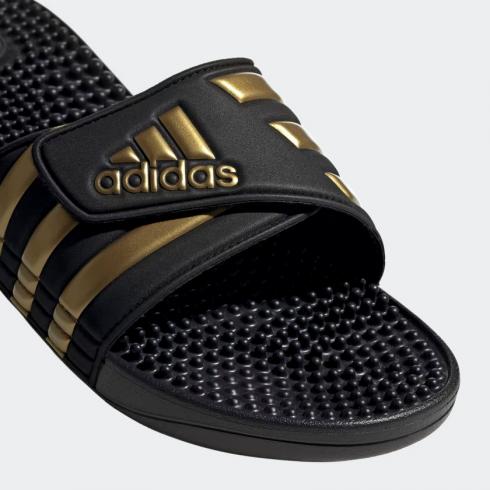 adidas slides black and gold