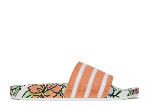 Adidas Mujer Adilette Slide Ambient Blush Floral Gold Foil White Cloud GY8288