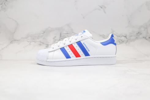 Adidas Originals Superstar Cloud 白色藍色紅色鞋 BB2246