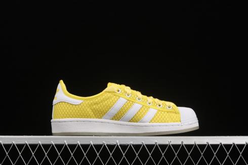 Sepatu Adidas Originals Superstar Cloud White Yellow S82581
