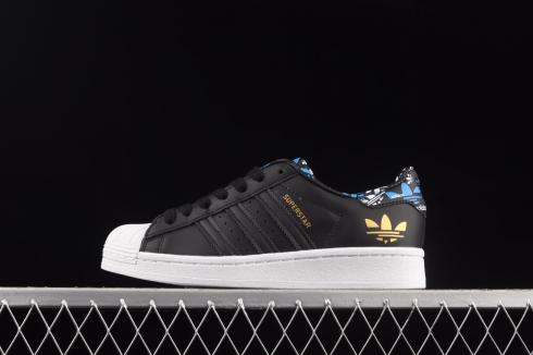 Adidas Originals Superstar Core Negro Azul Metálico Oro HO0185