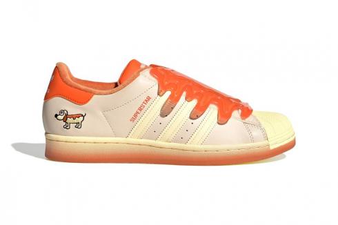 Adidas Originals Superstar Melting Sadness Hot Dog Orange Shoes FZ5256