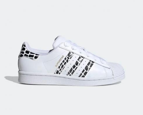 Adidas Originals Superstar White Leopard Stripes Damesko FV3452
