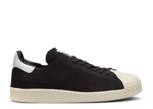 Sepatu Adidas Superstar 80 Primeknit Black White Core CQ2232