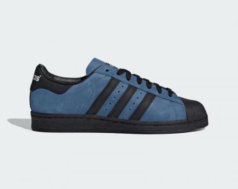 Adidas Superstar 82 Altered Blue Core Sort Hvid IF6187
