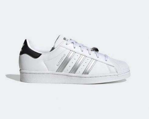 Adidas Superstar Cloud White Silver Metallic Core Μαύρο HQ4256
