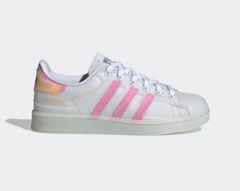 Adidas Superstar Futureshell Cloud White Screaming Pink Crew Yellow FY7357