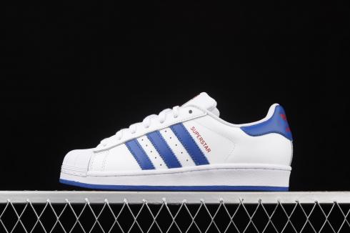 Giày Adidas Superstar J Giày trắng Thiết bị Giày xanh S74944