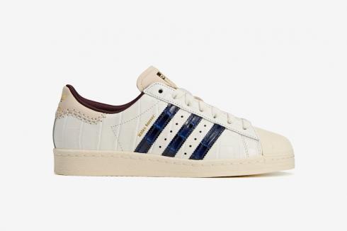 Adidas Superstar Lo Croc X Wales Bonner JP7161 Collegiate Night Navy White Red Wonder
