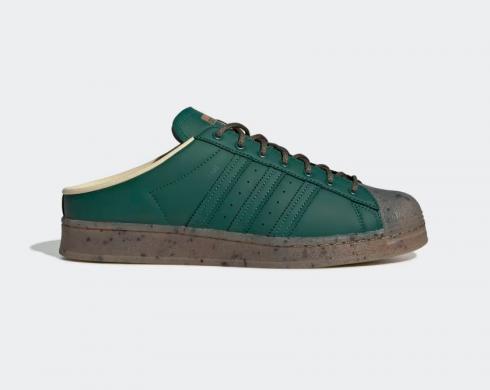 Adidas Superstar Mule Plant and Grow Collegiate Green Easy Yellow GY9647 。