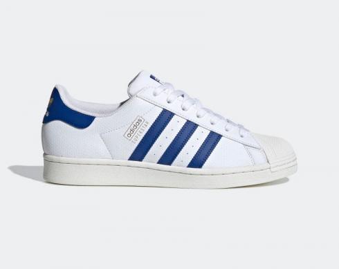 Adidas Superstar Perforated Pack Cloud White Collegiate Royal Gold Metallic FX2724