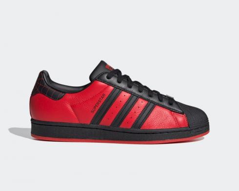 Adidas Superstar Homem-Aranha Miles Morales Core Black Red Shoes GV7128