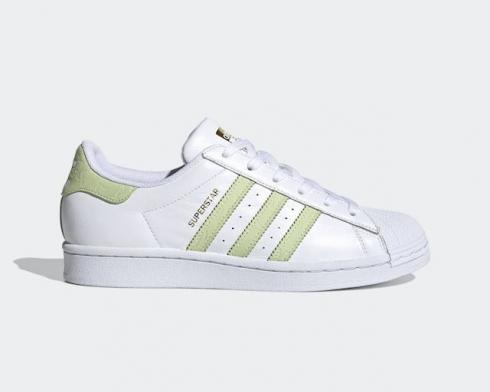 Adidas Superstar White Lemon Green Shoes FW3568