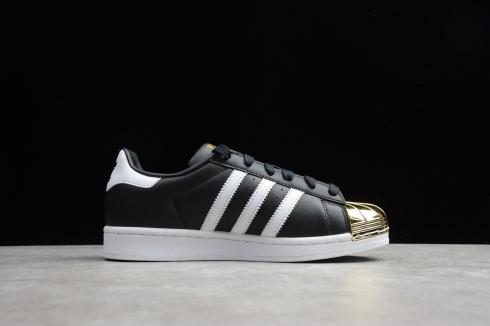 Adidas Damskie Superstar Metal Toe Core Czarne Obuwie Białe Złoto BB5115
