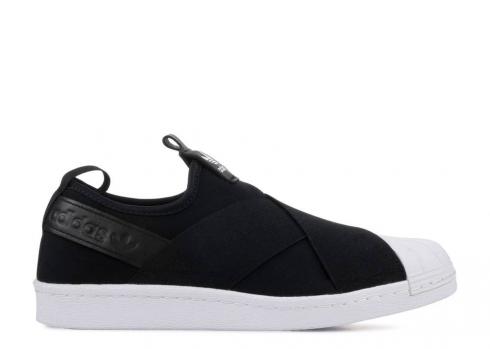 Adidas Superstar Slip-on Siyah Core Koşu Beyaz Bayan Ftw S81337,ayakkabı,spor ayakkabı