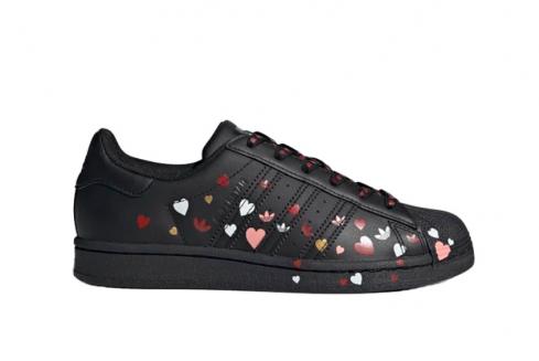 Adidas Dames Superstar Valentijnsdag Wit Zwart Glory Roze FV3288