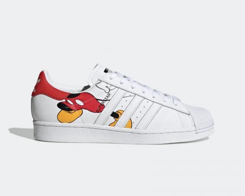 Mickey Mouse x Adidas Superstar Color Beyaz Kırmızı Siyah FW2901 .
