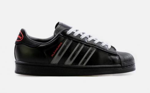 PLEASURES x Adidas Superstar Core Black Red GY5691, 신발, 운동화를