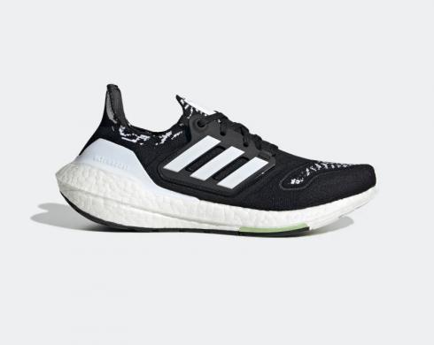 Adidas UltraBoost 22 Core Black Cloud White Almost Lime GX8019