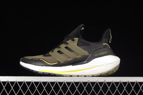 Adidas Ultra Boost 21 CRDY Core Negro Focus Olive Acid Yellow S23896