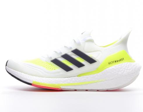 Adidas Ultra Boost 21 Wit Zonnegeel FY0377