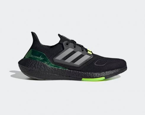 Adidas Ultra Boost 22 Core Black Iron Metallic Beam Green GX5917