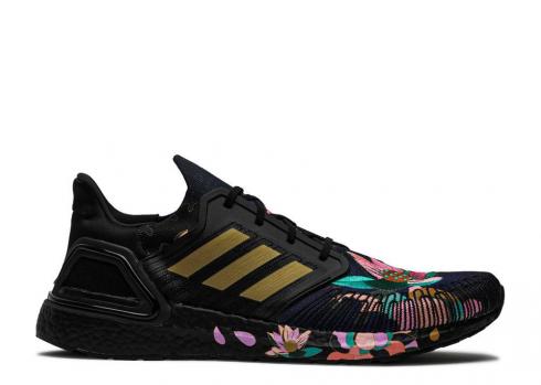 Adidas Ultraboost 2020 Nouvel An chinois - Floral Core Gold Signal Metallic Black Coral FW4310