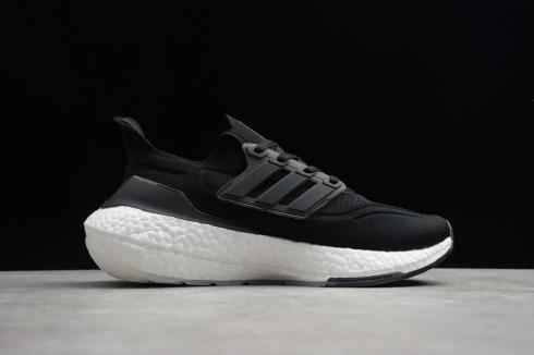 Adidas Ultraboost 21 Core Black Cloud White Running Shoes FY0402