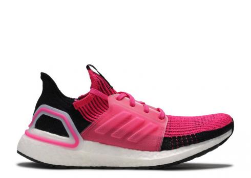Adidas Dames Ultraboost 19 Shock Roze Kern Zwart Wit Wolk G27485