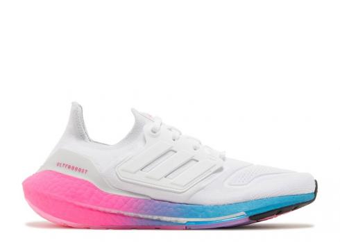 Adidas Wanita Ultraboost 22 White Gradient Pink Shock Cloud Team GV8830