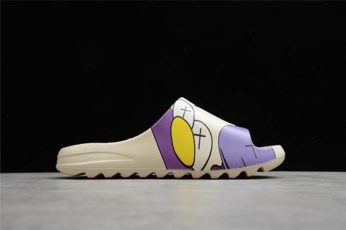 Giày Adidas Yeezy Slide KAWS Bone Trắng Đỏ Tím FV6346