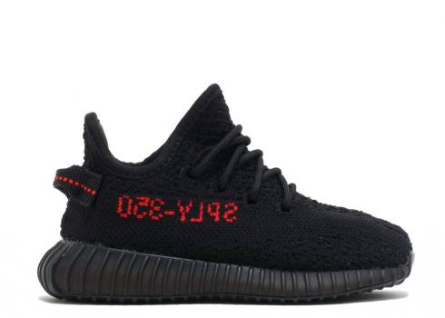 Adidas Yeezy Boost 350 V2 Infant Bred Core Black Red BB6372 .